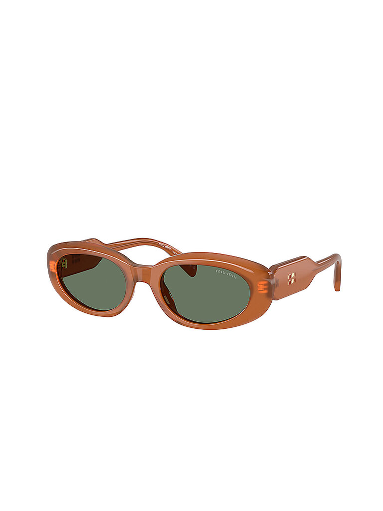 Miu Miu Damen Miu Miu MU C01S 29L70L Sonnenbrillen Acetat Braun Grün Rund Normal