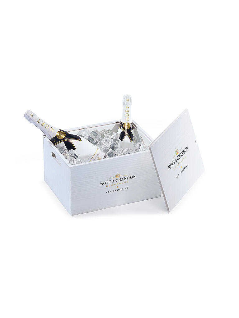 MOET | Brut Ice Imperial 2x0,75l mit 4 Champagnergläser | keine Farbe