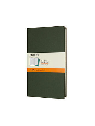 MOLESKINE | Notizheft CAHIER 3er-Set liniert Large Myrtengrün