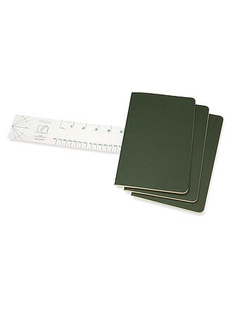 MOLESKINE | Notizheft CAHIER 3er-Set liniert Large Myrtengrün