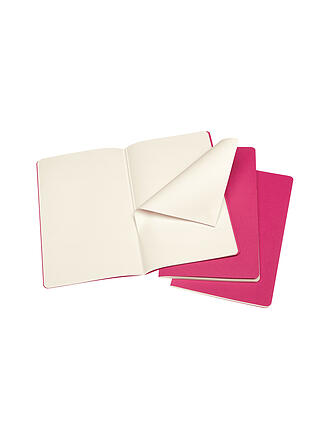 MOLESKINE | Notizheft CAHIER 3er-Set blanko Large Kinetic Pink