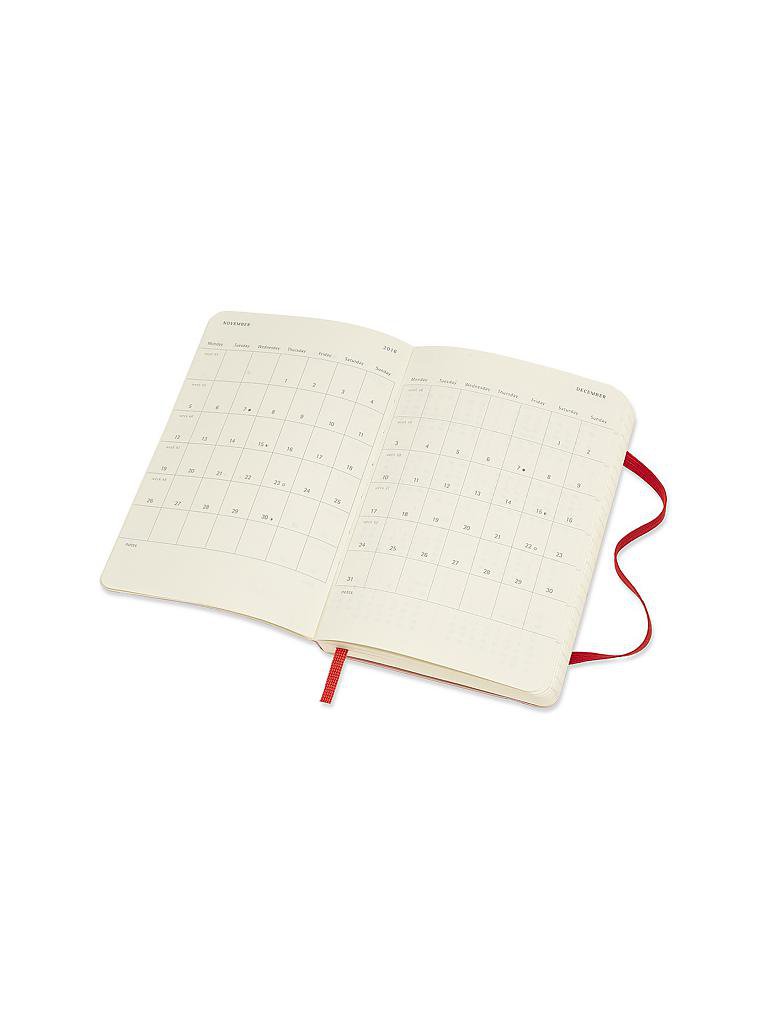 MOLESKINE | Kalender - Weekly Notebook Pocket SC Scarlet Red 2018/19 | keine Farbe