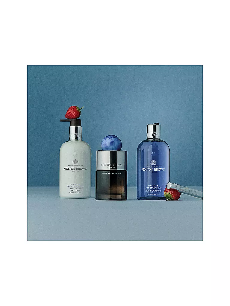 MOLTON BROWN | Bluebell & Wild Strawberry Bath & Shower Gel 300ml | transparent