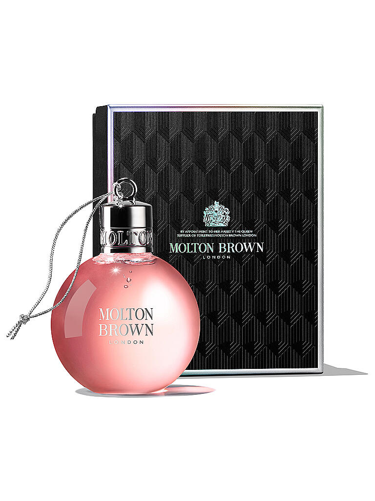 MOLTON BROWN | Duschgelkugel - Delicious Rhubarb & Rose Festive Bauble 75ml | transparent