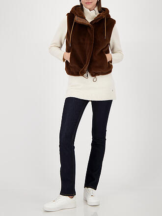 MONARI | Gilet in Felloptik 