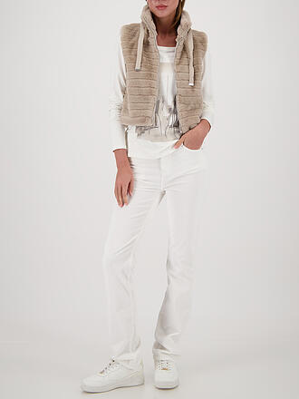 MONARI | Gilet in Felloptik 