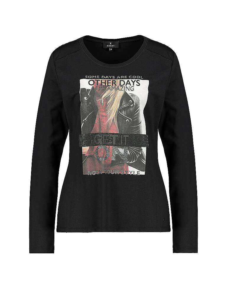 MONARI Langarmshirt schwarz | 36