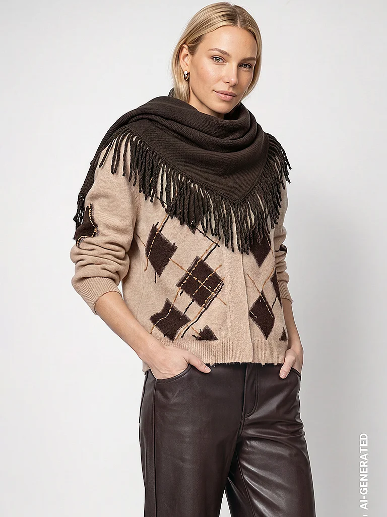 MONARI Écharpe marron