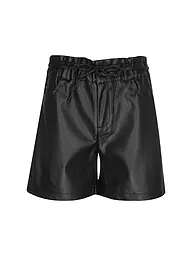 MONARI | Bermuda in Leder Optik  | schwarz