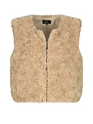 MONARI | Gilet in Felloptik  | camel