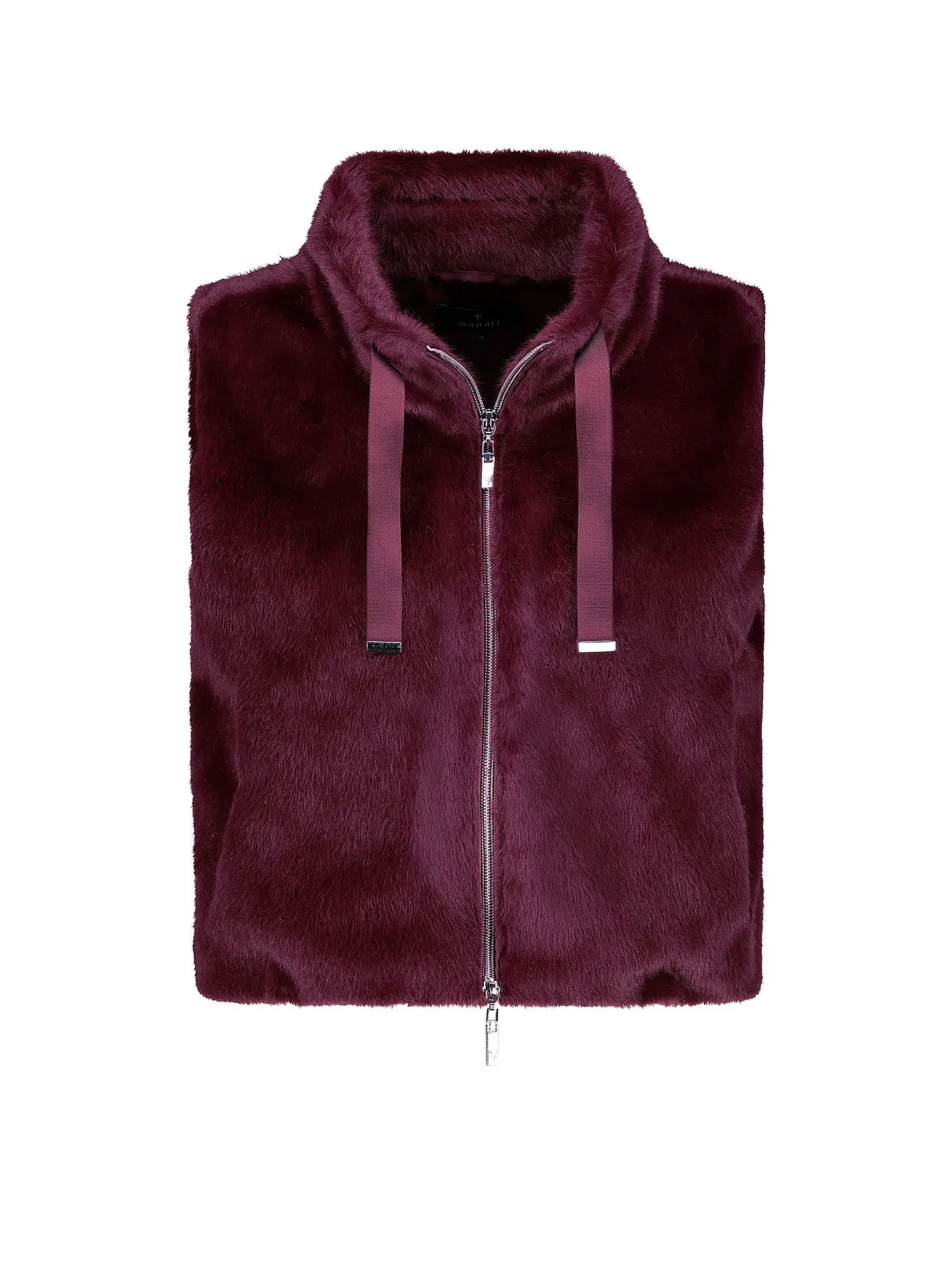 MONARI | Gilet in Felloptik | dunkelrot