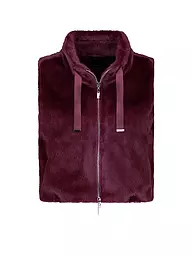 MONARI | Gilet in Felloptik | dunkelrot