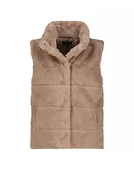 MONARI | Gilet in Felloptik | camel