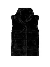 MONARI | Gilet in Felloptik | schwarz