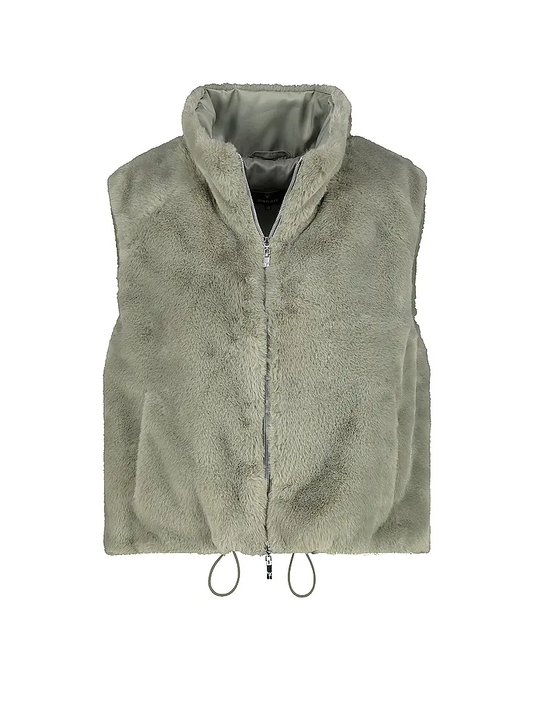 MONARI | Gilet in Felloptik | Olive