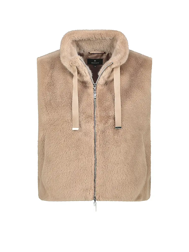 MONARI | Gilet in Felloptik | beige