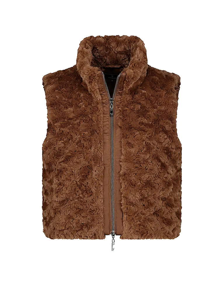 MONARI | Gilet in Felloptik | braun
