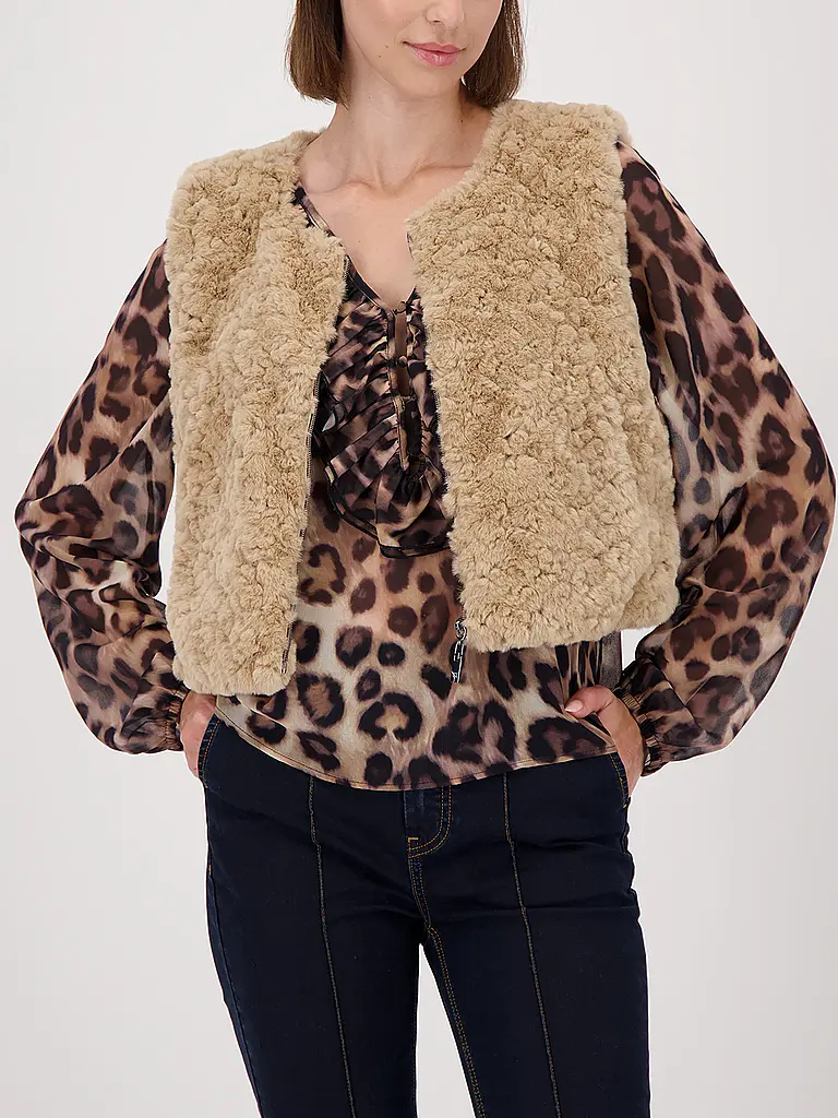 MONARI | Gilet in Felloptik | 