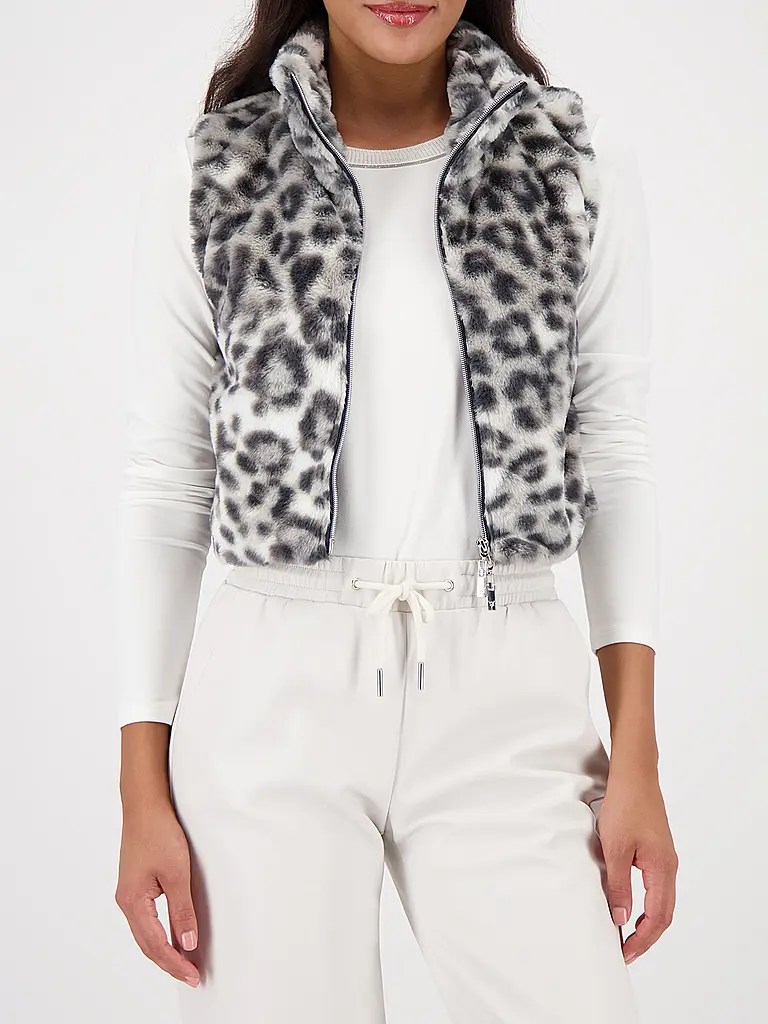 MONARI | Gilet in Felloptik | Beige