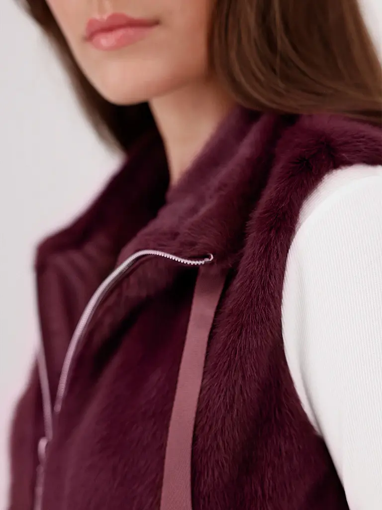 MONARI | Gilet in Felloptik | 