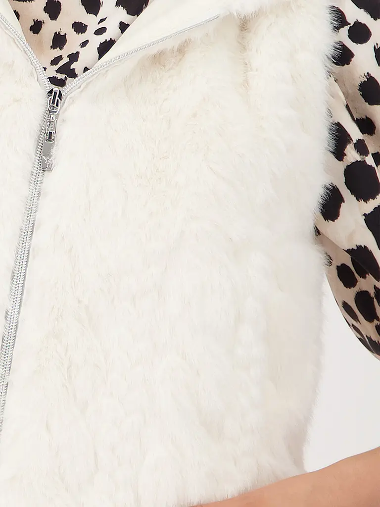 MONARI | Gilet in Felloptik | creme
