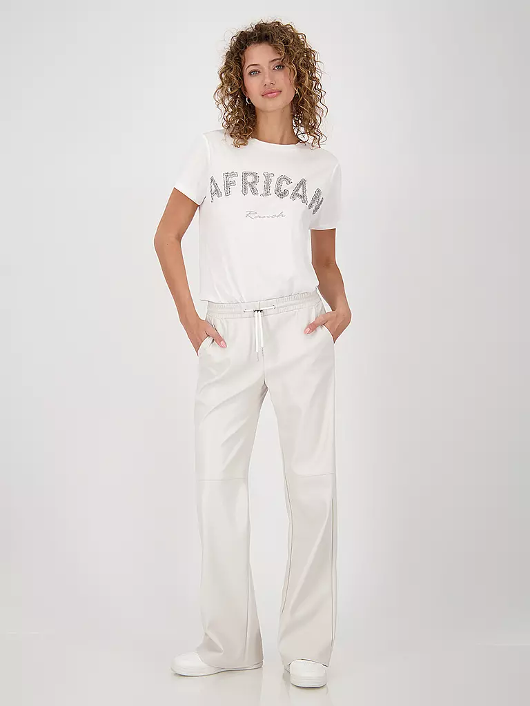 MONARI | Hose in Lederoptik | creme