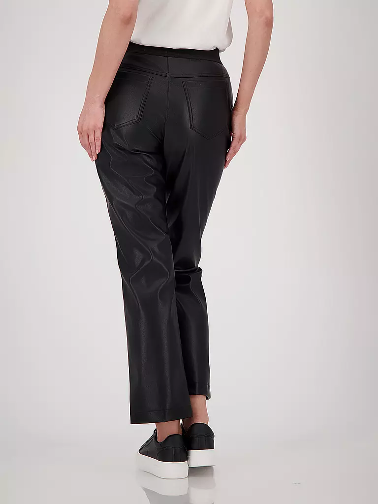MONARI | Hose in Lederoptik | schwarz