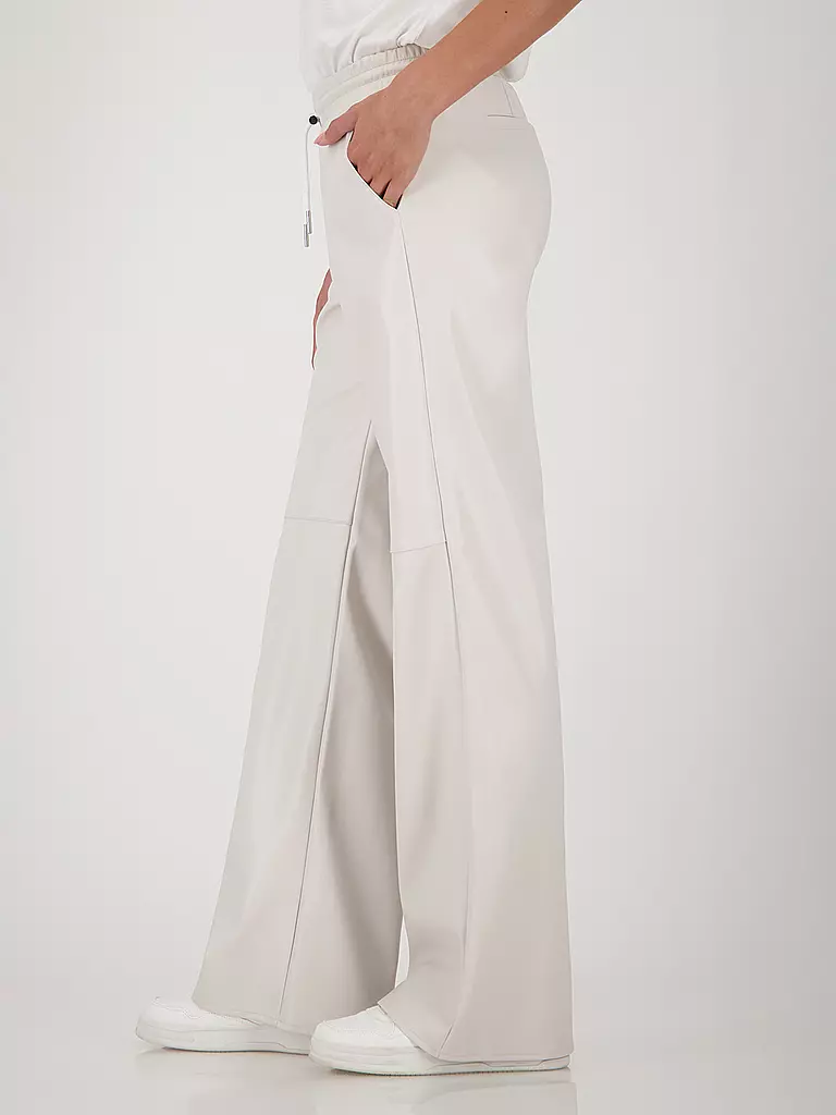 MONARI | Hose in Lederoptik | creme