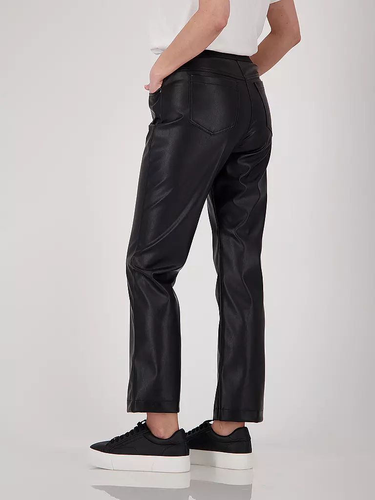 MONARI | Hose in Lederoptik | schwarz