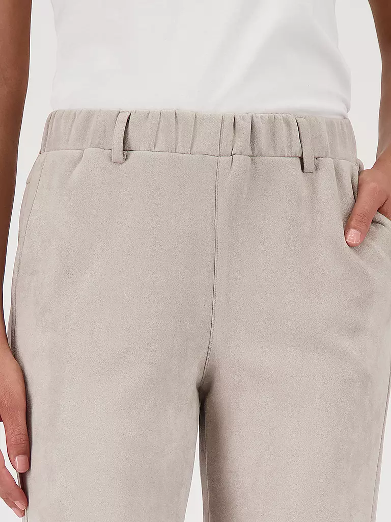 MONARI | Hose in Lederoptik | beige