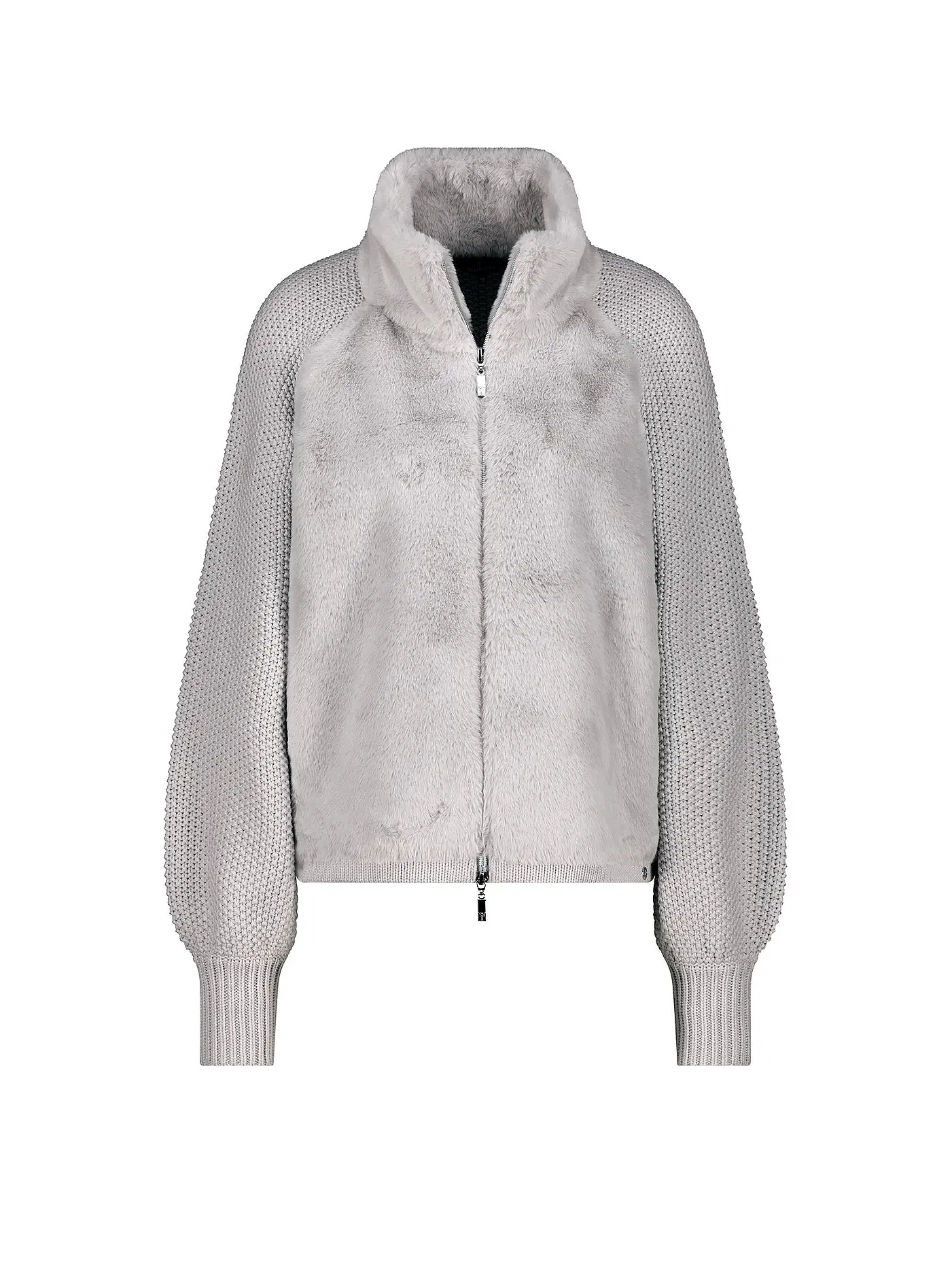 MONARI | Jacke in Felloptik  | hellgrau