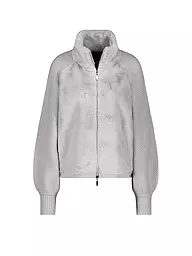 MONARI | Jacke in Felloptik  | Hellgrau