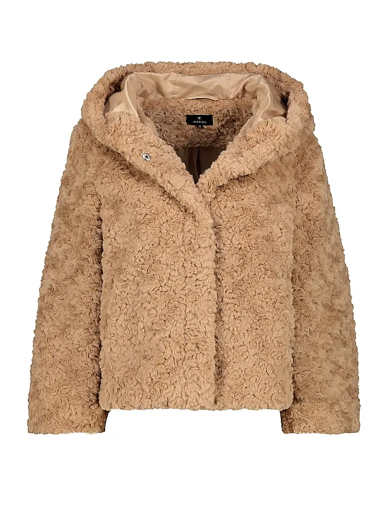 MONARI | Jacke in Felloptik  | hellbraun