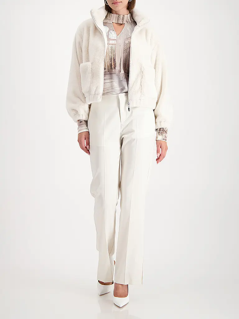 MONARI | Jacke in Felloptik | Beige