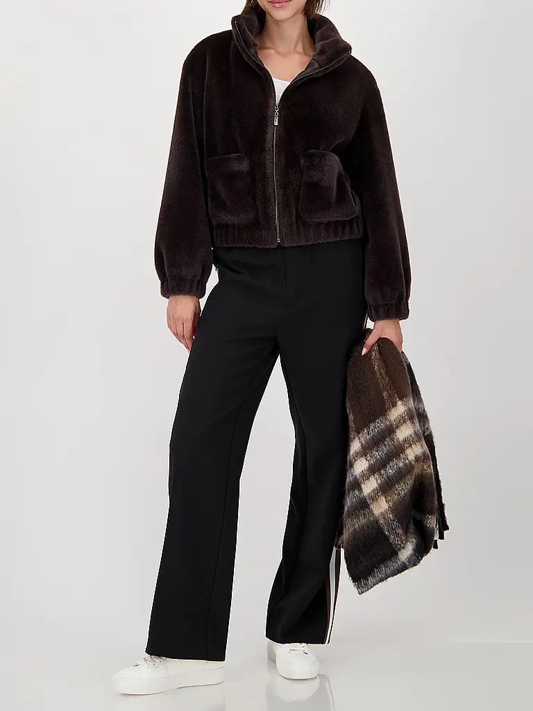 MONARI | Jacke in Felloptik | Braun
