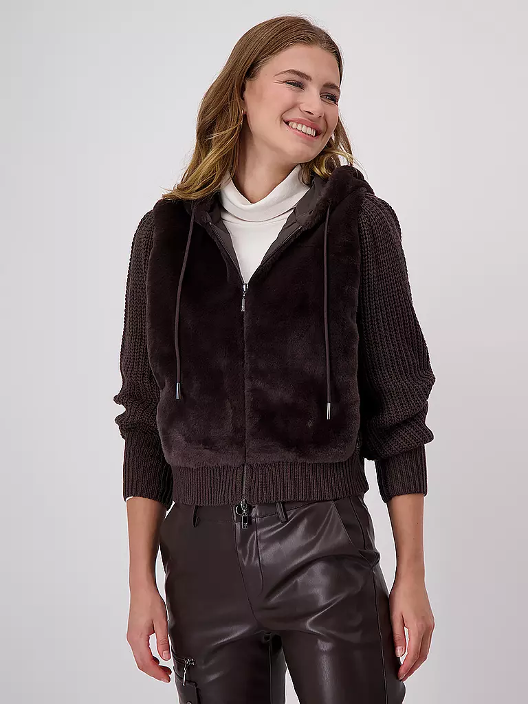 MONARI | Jacke in Felloptik | braun