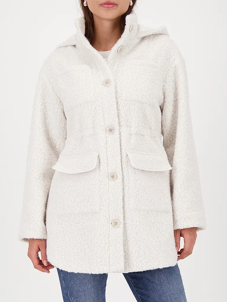 MONARI | Jacke in Felloptik | Creme