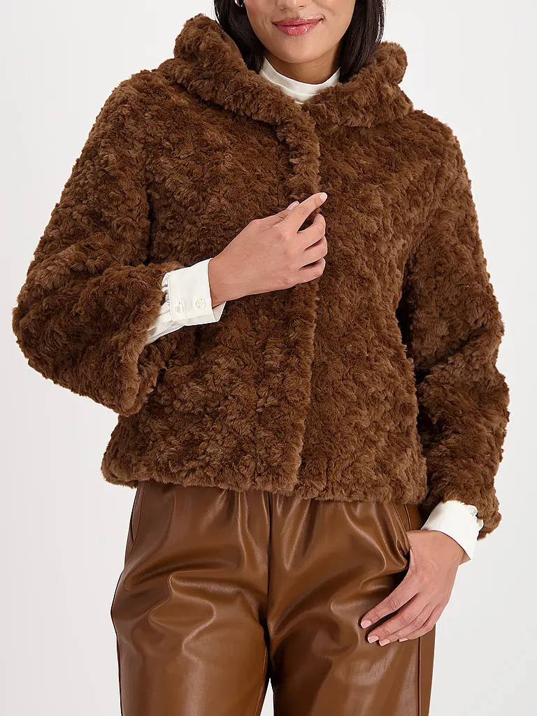 MONARI | Jacke in Felloptik | braun