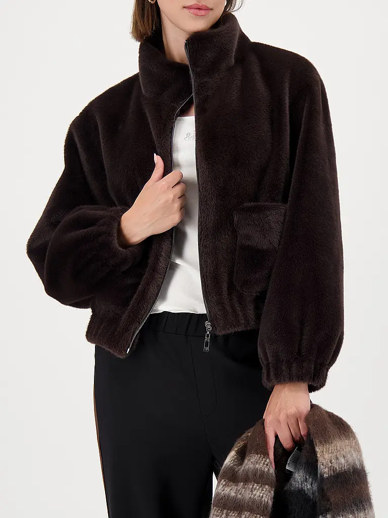 MONARI | Jacke in Felloptik |