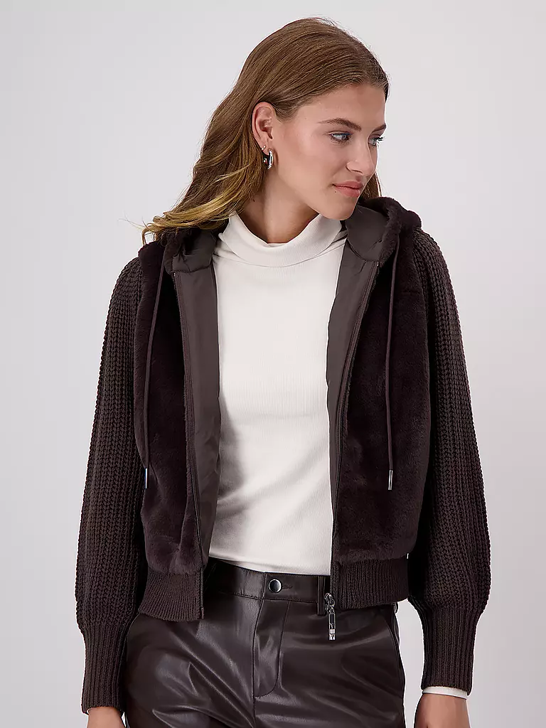 MONARI | Jacke in Felloptik | braun