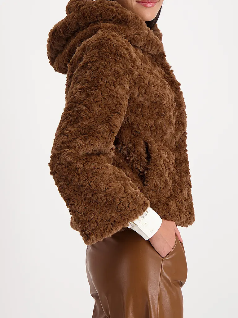 MONARI | Jacke in Felloptik | braun