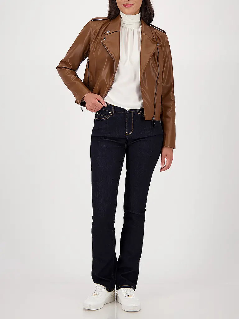 MONARI | Jacke in Lederoptik  | braun