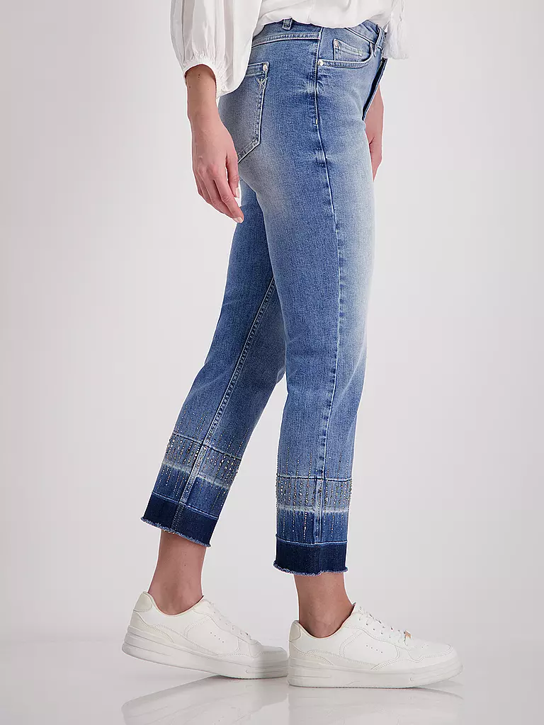 MONARI | Jeans Bootcut Fit 7/8 | blau