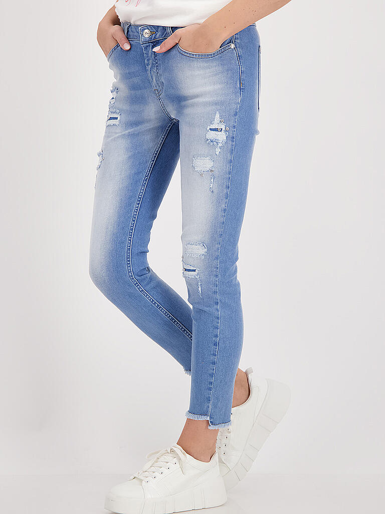 MONARI | Jeans Slim Fit 7/8 | blau