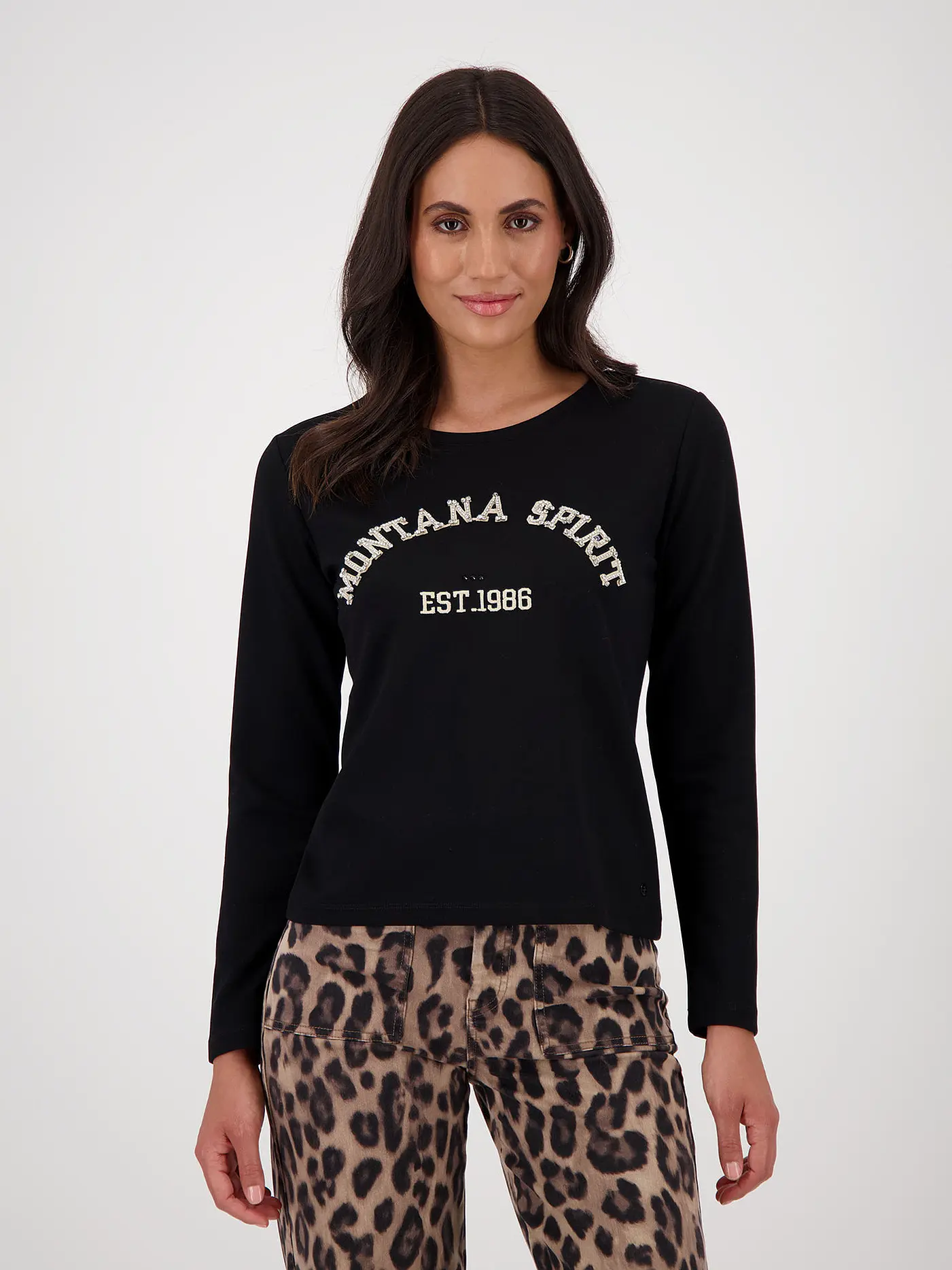 MONARI | Langarmshirt  | schwarz