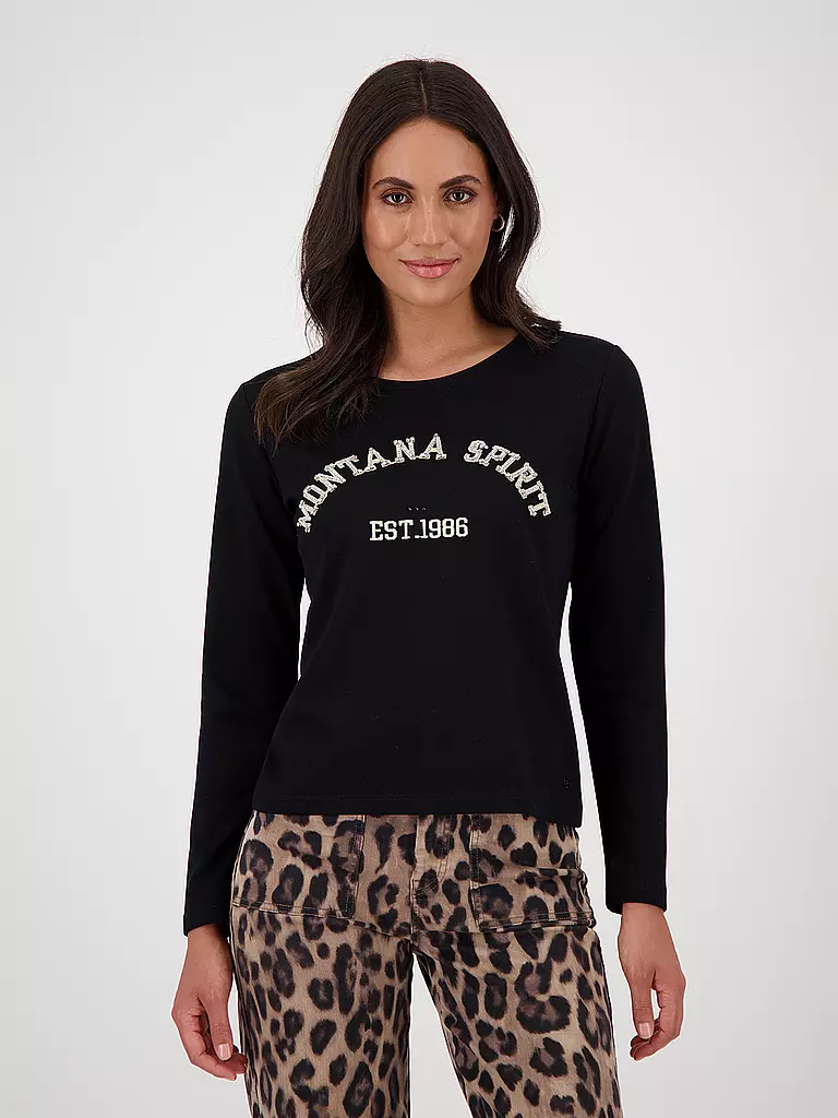 MONARI | Langarmshirt | schwarz