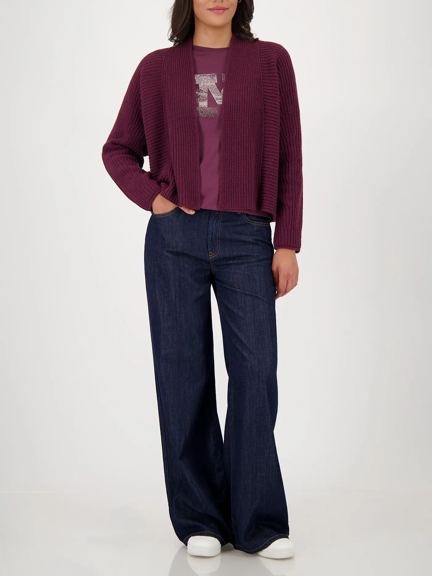 MONARI | Strickjacke | dunkelrot