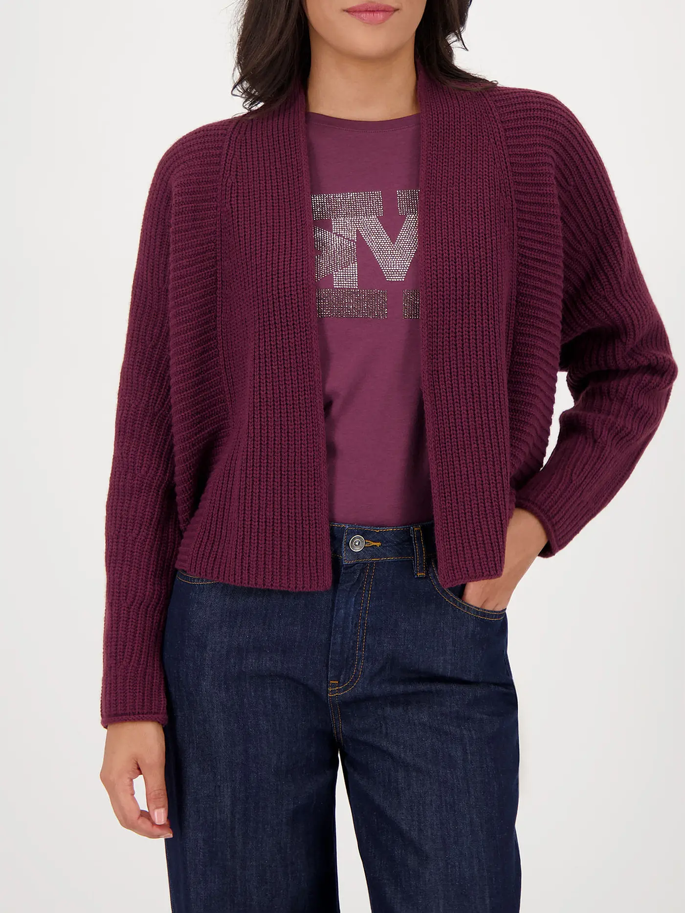 MONARI | Strickjacke | dunkelrot