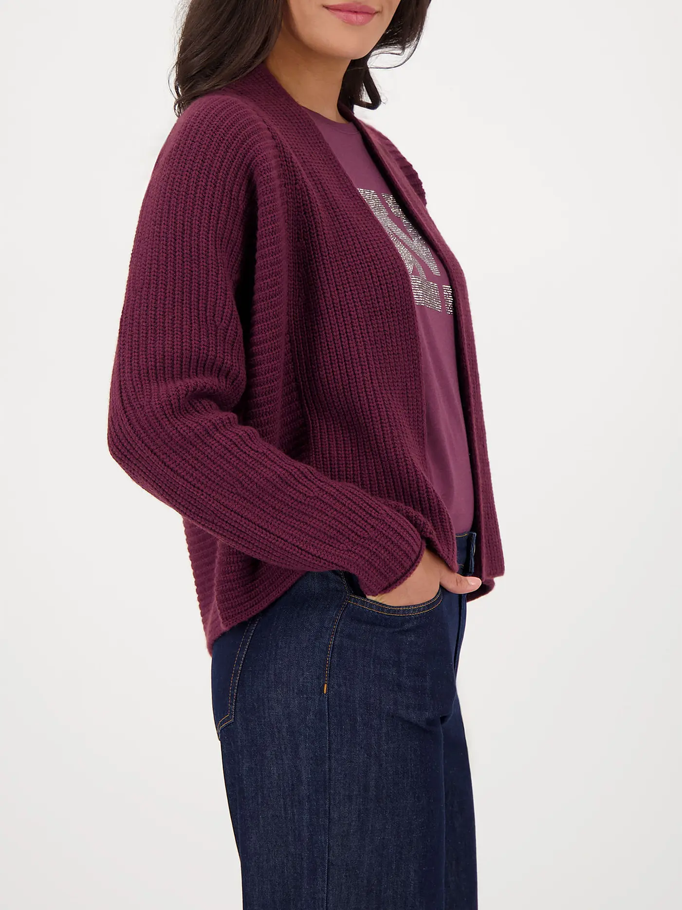 MONARI | Strickjacke | dunkelrot