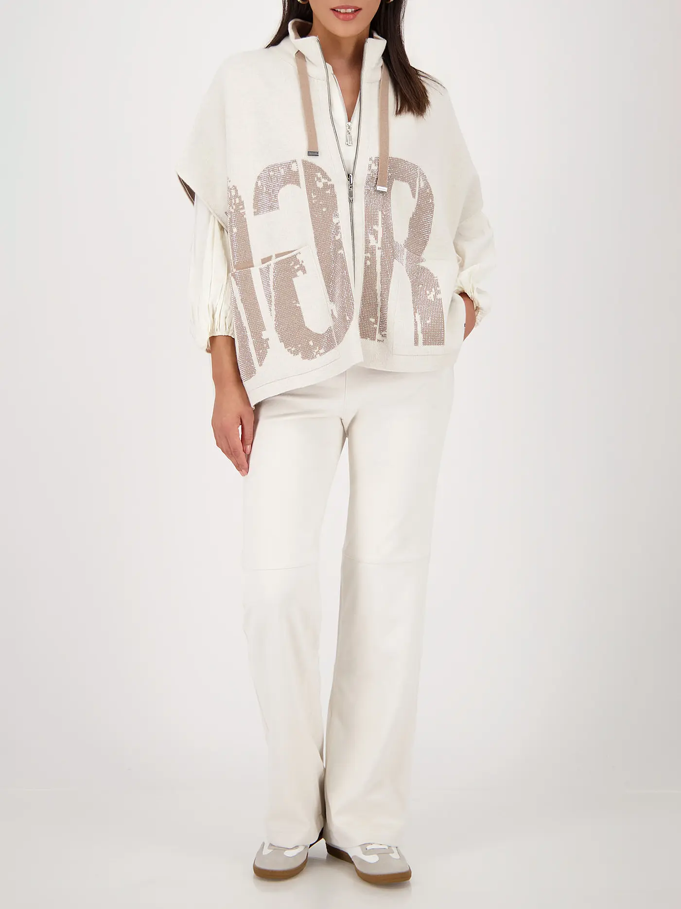 MONARI | Wende Cape - Poncho | creme